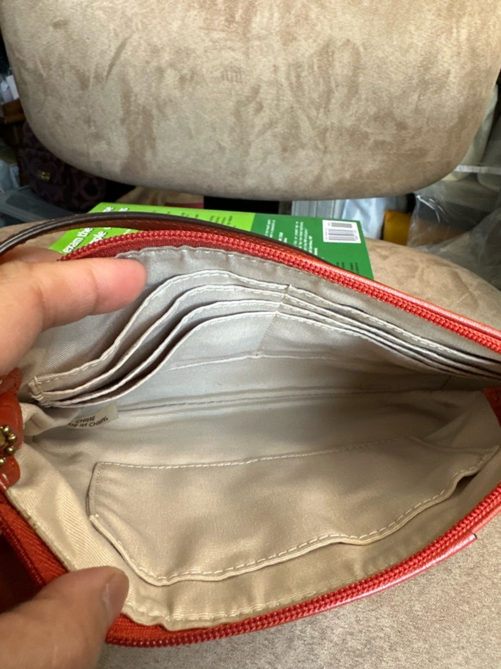 Coach Ashley Leather Large Wrislet Vibrant Orange Very Good Condition - Picture 11 of 11